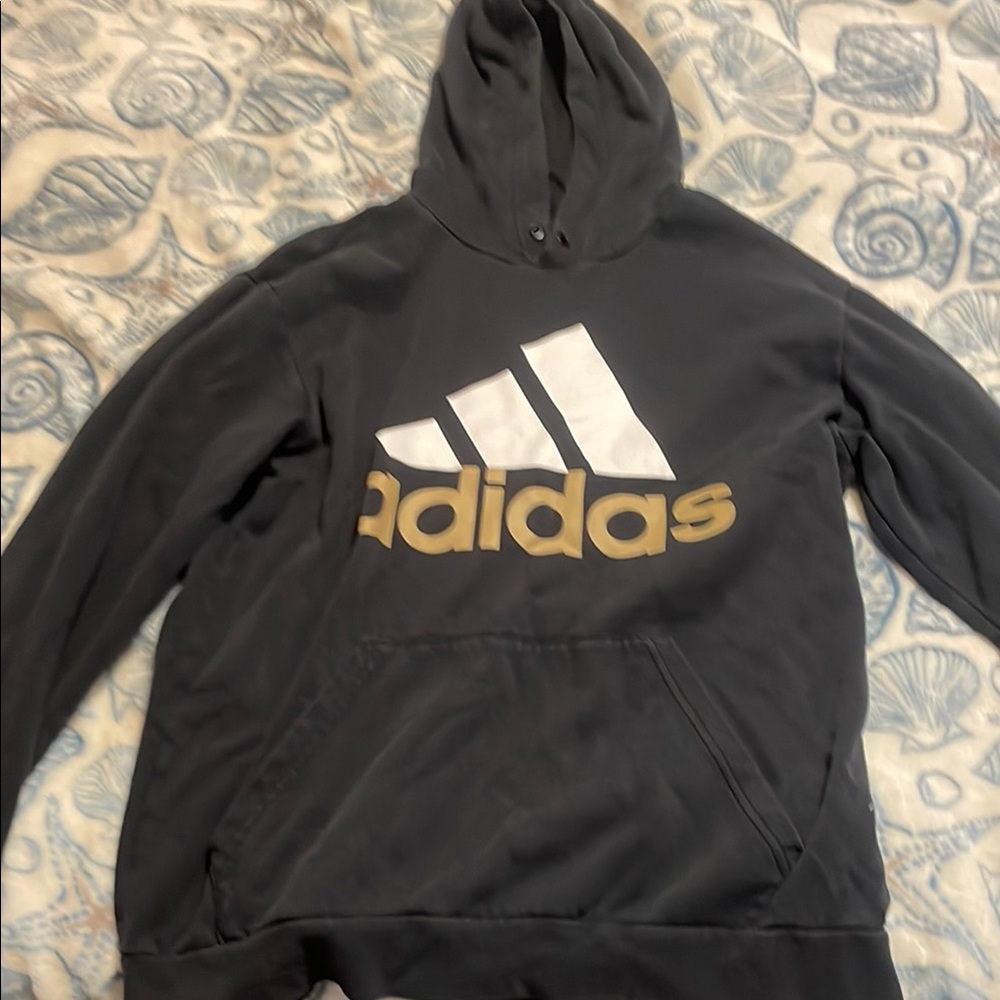 Adidas Gray Athletic Sweater with Iconic Logo